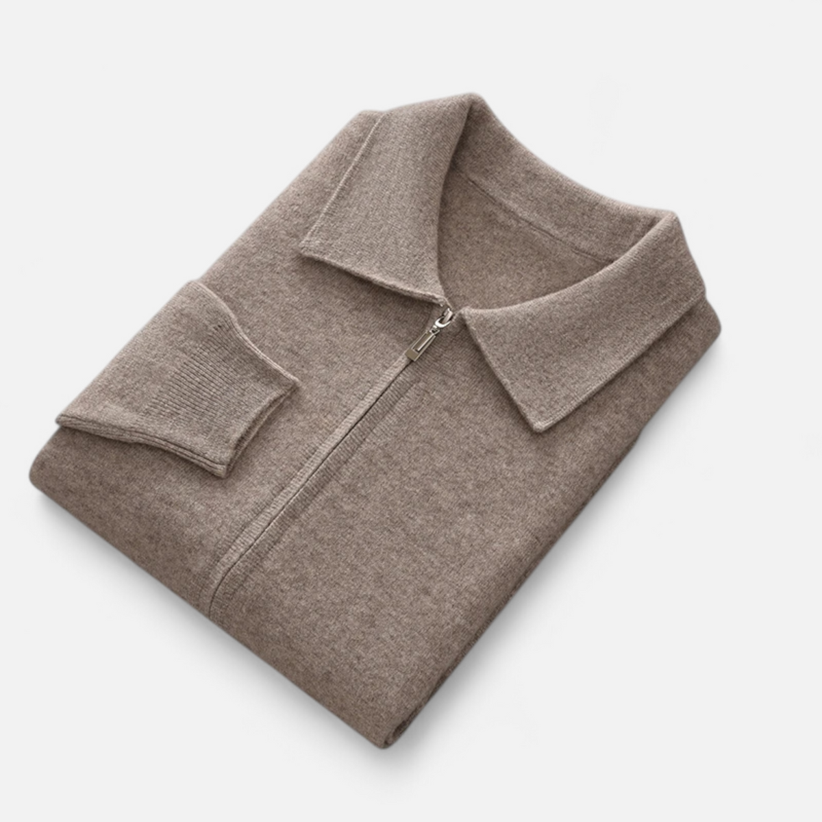 Men's Zip-Up Sweater Casual Fit Long Sleeve Classic Style Everyday Wear