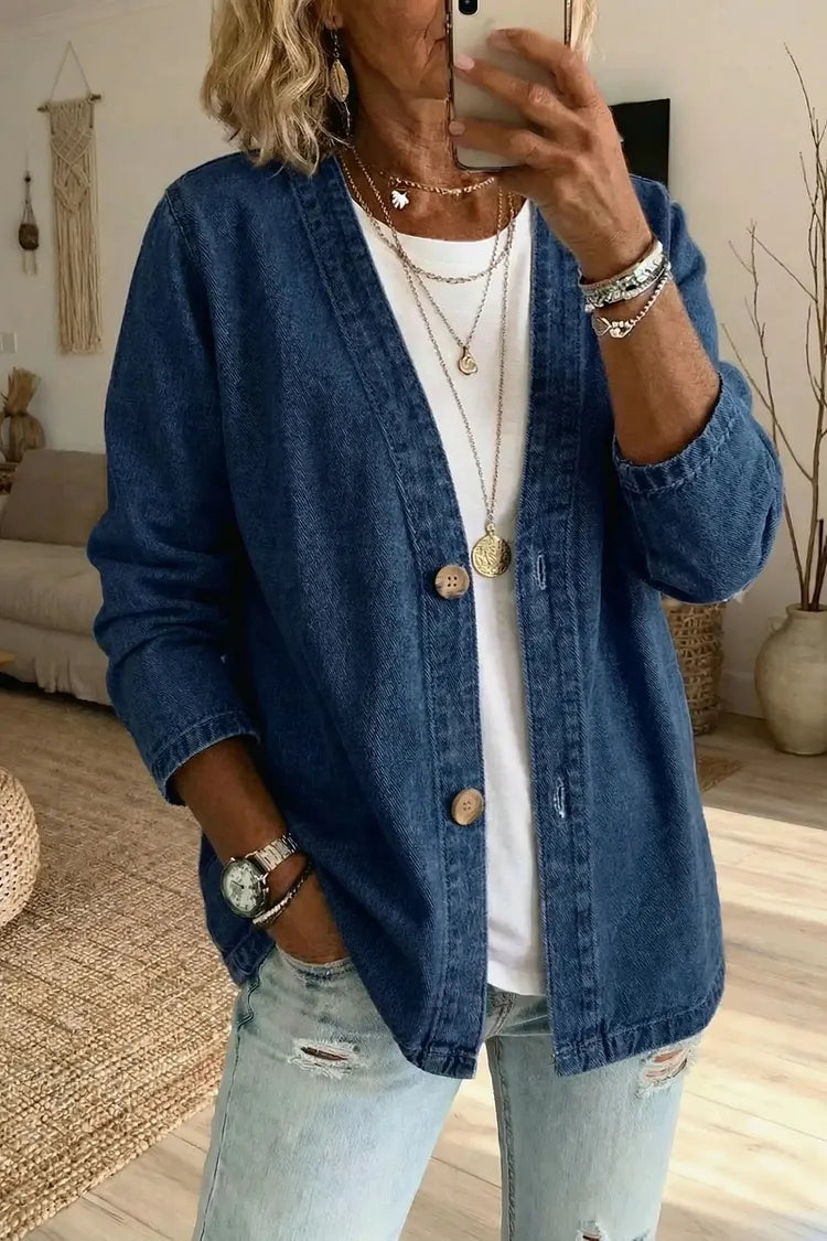 Women's Casual Long Sleeve Cardigan Open Front Relaxed Fit Layering