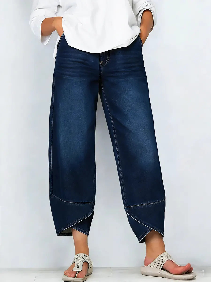 Men's Tailored Crosshem Trousers Slim Fit Casual Everyday Versatile