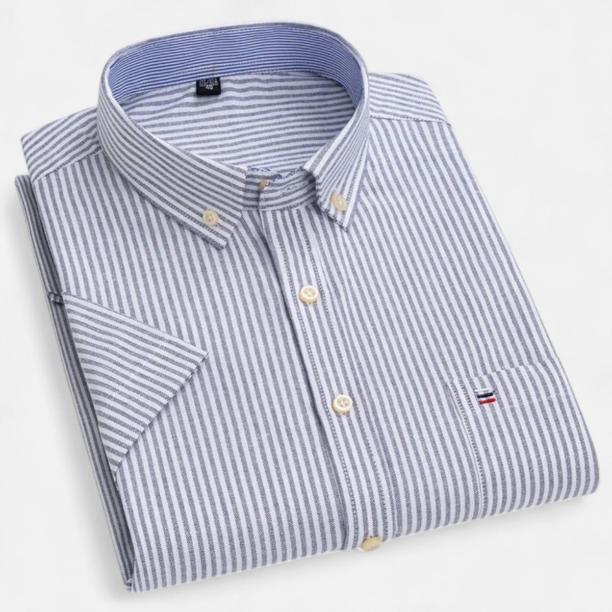 Men's Oxford Short-Sleeve Shirt Classic Fit Button-Down Casual Summer