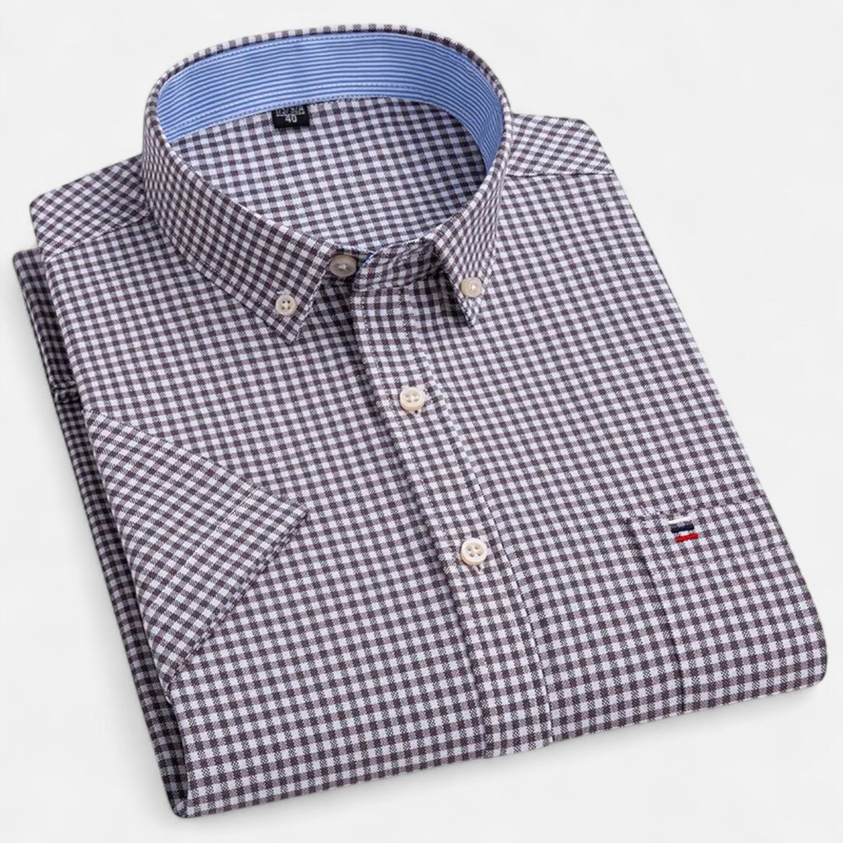 Men's Oxford Short-Sleeve Shirt Classic Fit Button-Down Casual Summer
