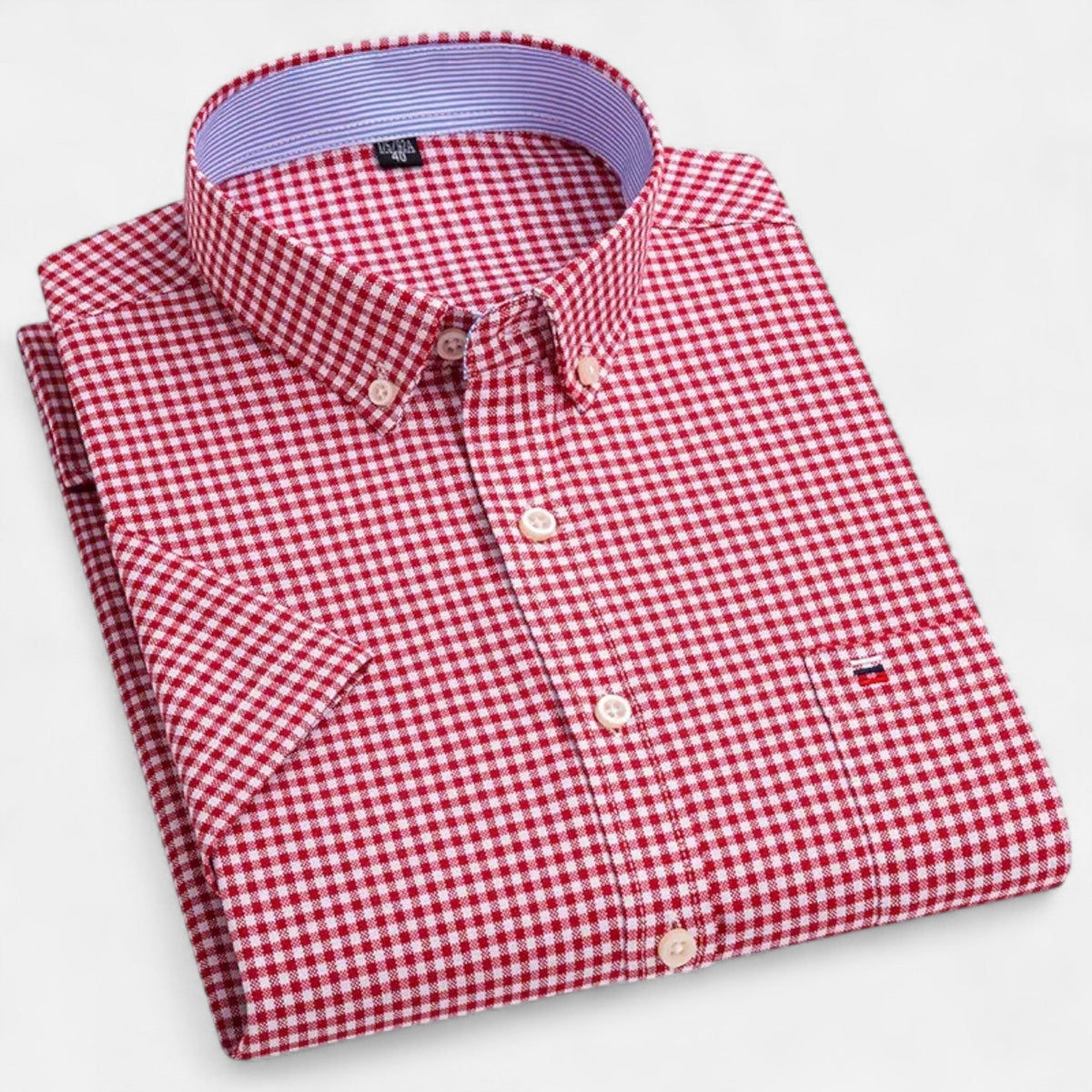 Men's Oxford Short-Sleeve Shirt Classic Fit Button-Down Casual Summer