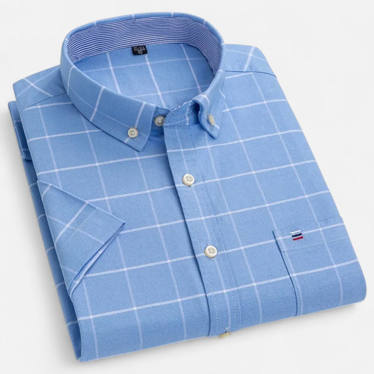 Men's Oxford Short-Sleeve Shirt Classic Fit Button-Down Casual Summer