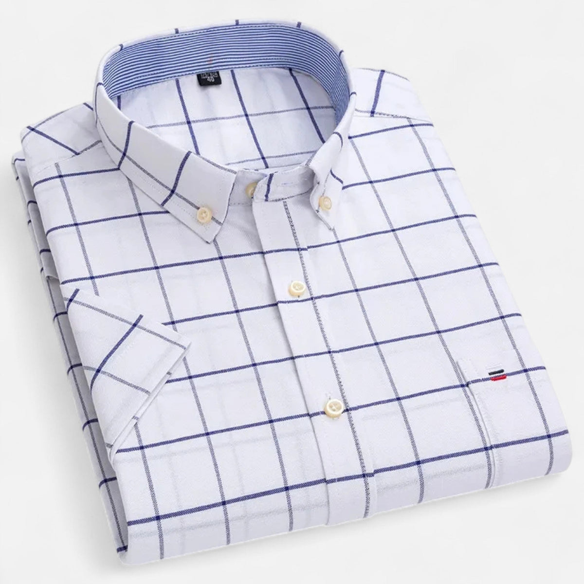 Men's Oxford Short-Sleeve Shirt Classic Fit Button-Down Casual Summer