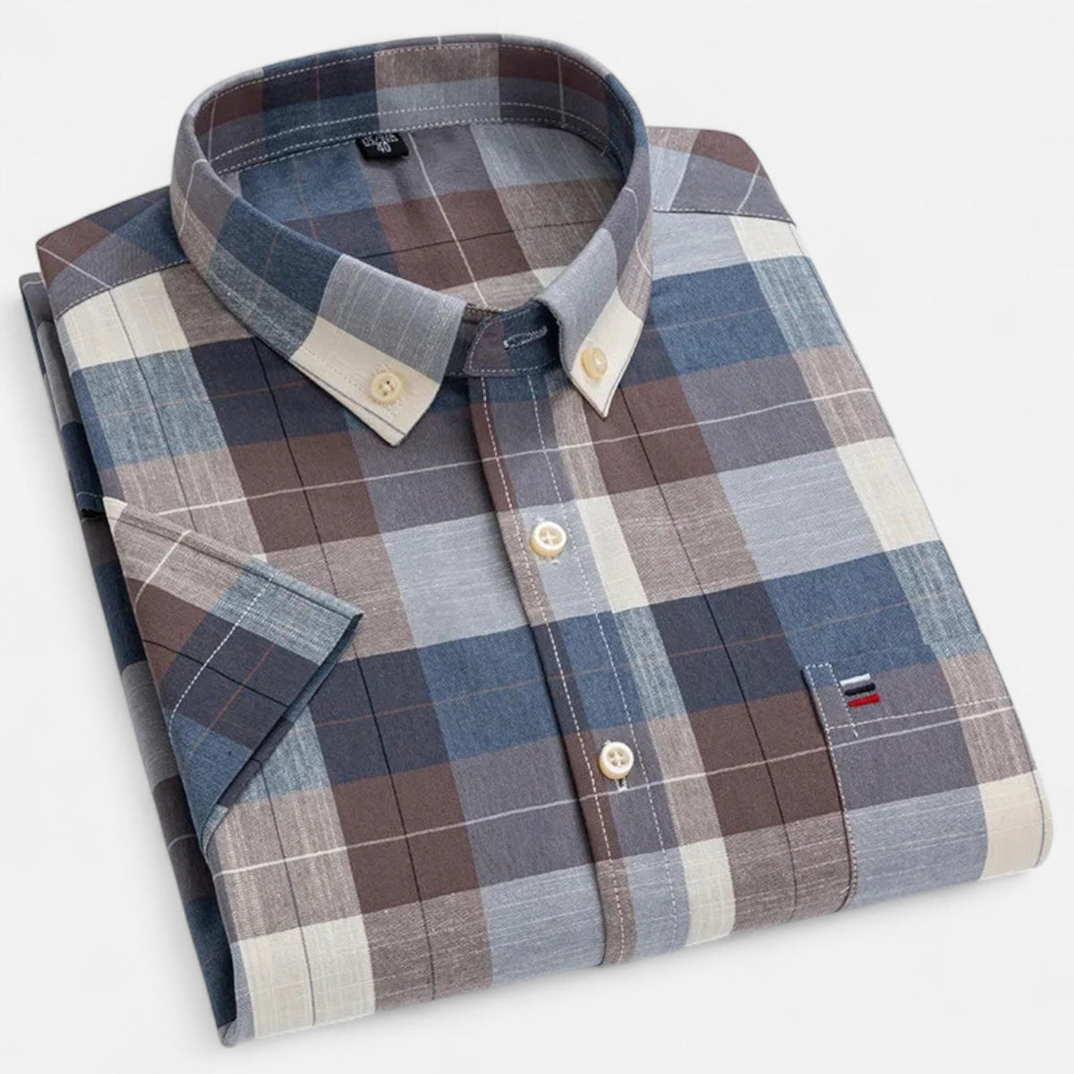 Men's Oxford Short-Sleeve Shirt Classic Fit Button-Down Casual Summer