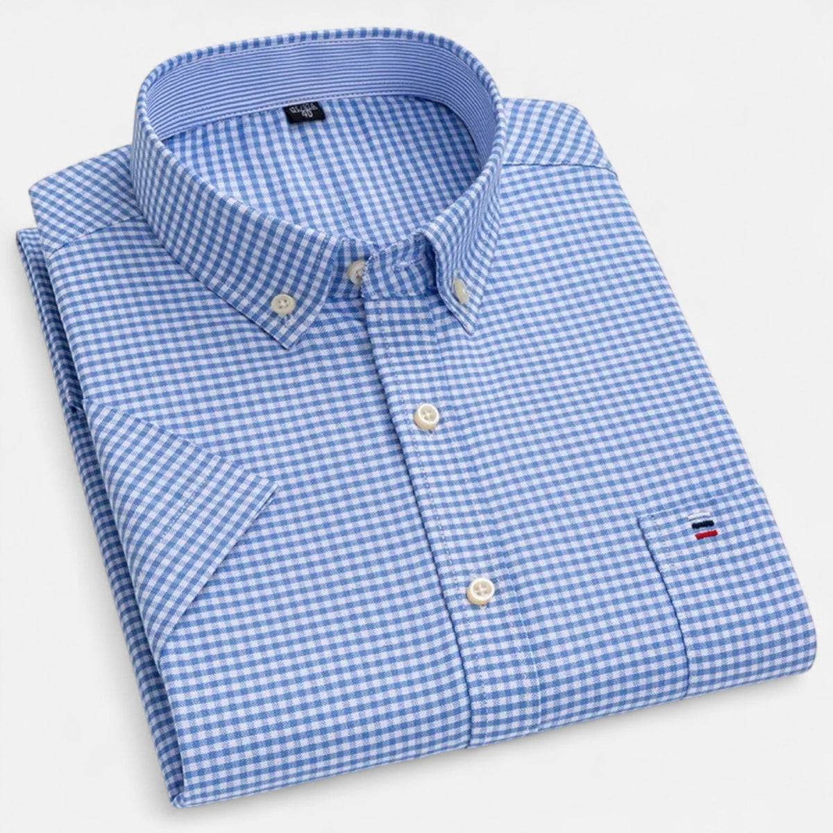 Men's Oxford Short-Sleeve Shirt Classic Fit Button-Down Casual Summer