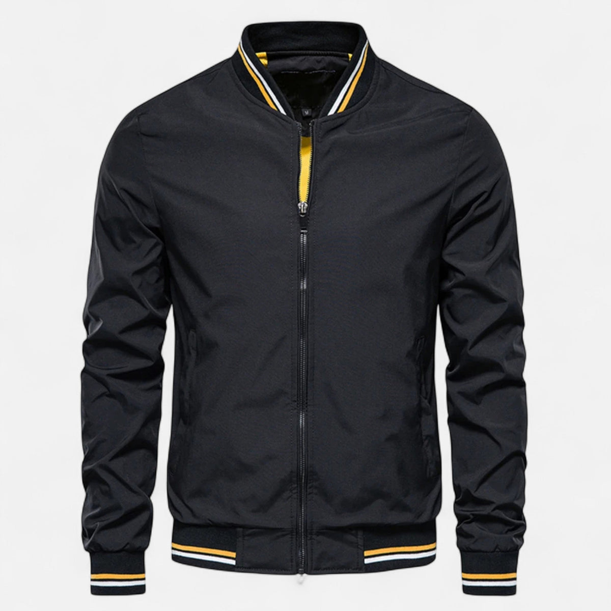 Men's Slim Fit Bomber Jacket Lightweight Zip Closure Casual Everyday Wear
