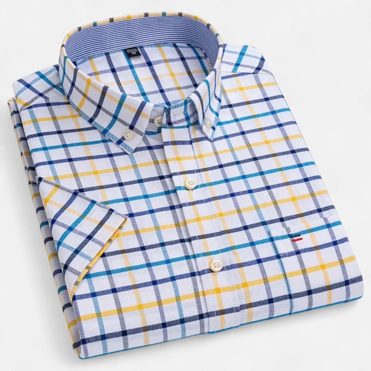 Men's Oxford Short-Sleeve Shirt Classic Fit Button-Down Casual Summer