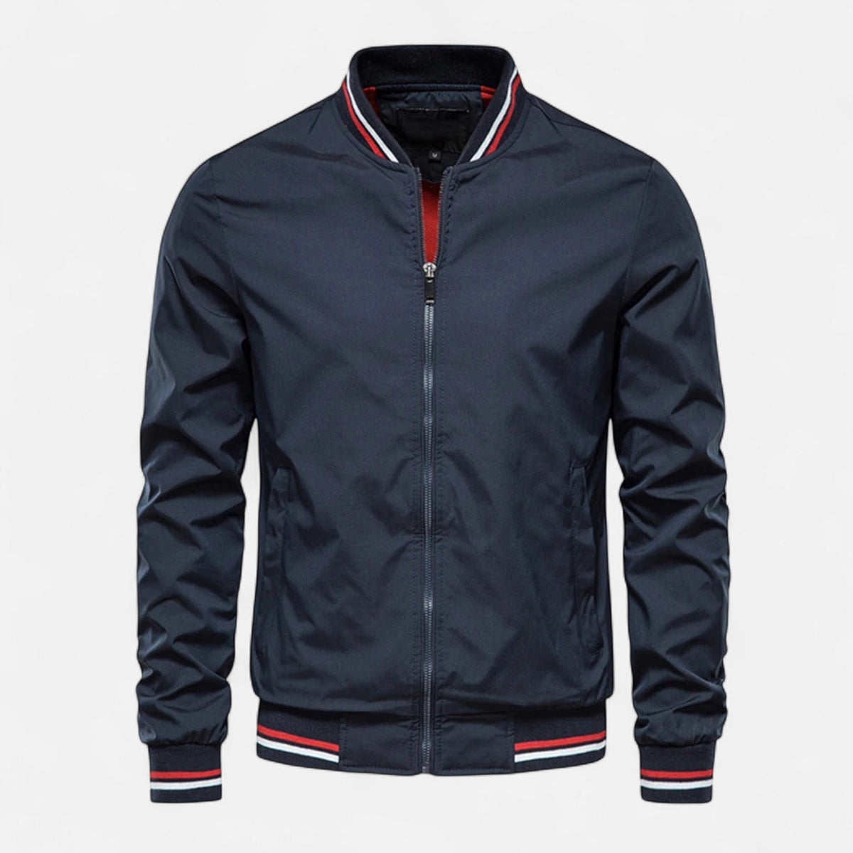 Men's Slim Fit Bomber Jacket Lightweight Zip Closure Casual Everyday Wear
