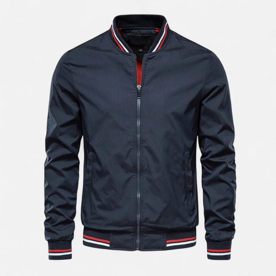 Men's Slim Fit Bomber Jacket Lightweight Zip Closure Casual Everyday Wear