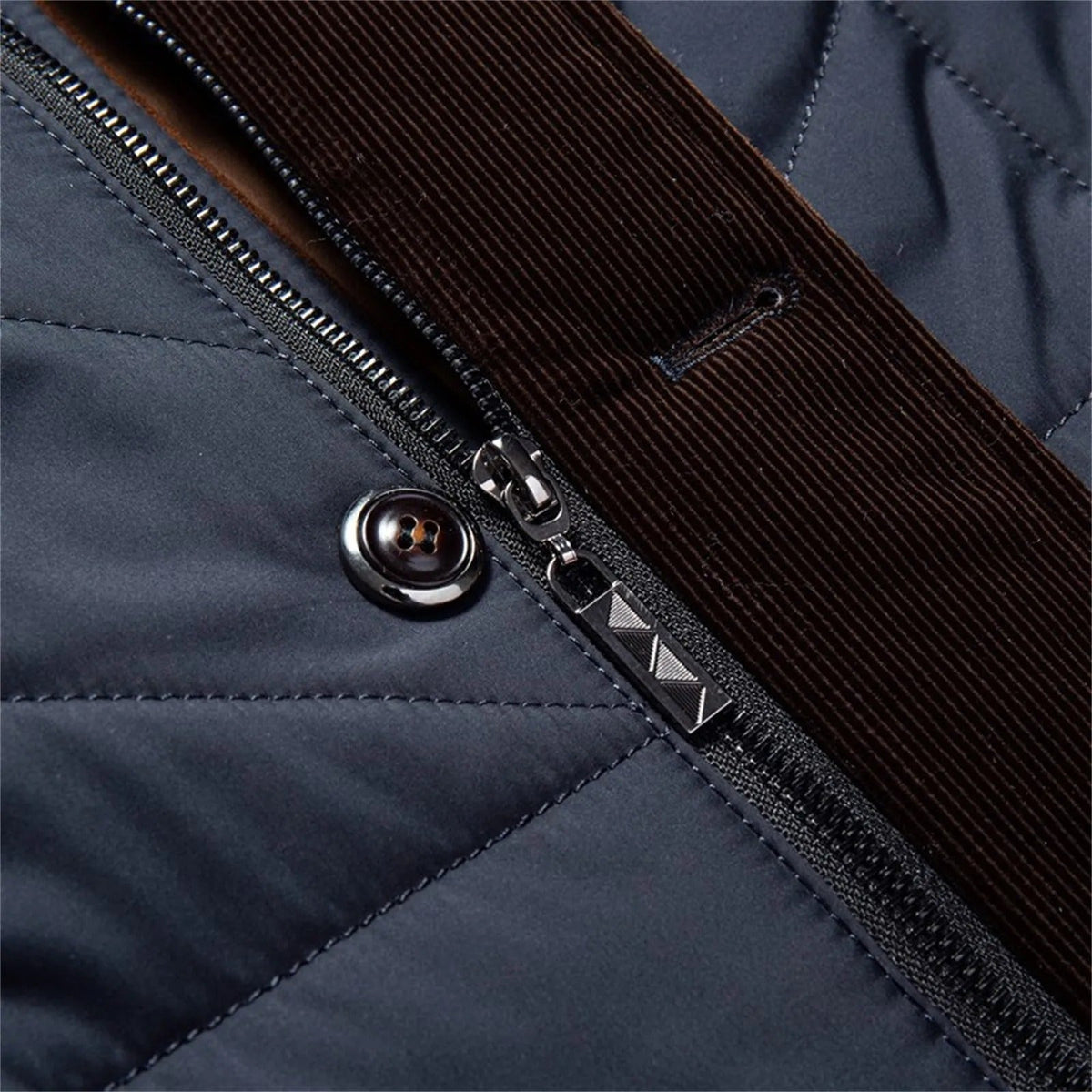 Men's Quilted Winter Jacket Classic Fit Layered Smart-Casual Autumn Style
