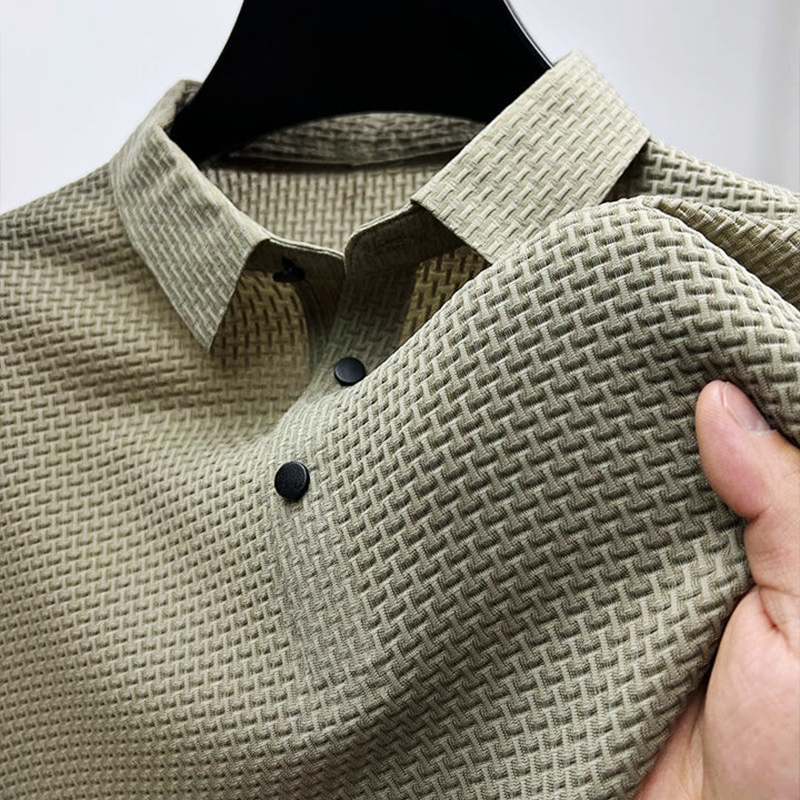 Men's Casual Polo Shirt Short-Sleeve Collared Versatile Everyday Wear