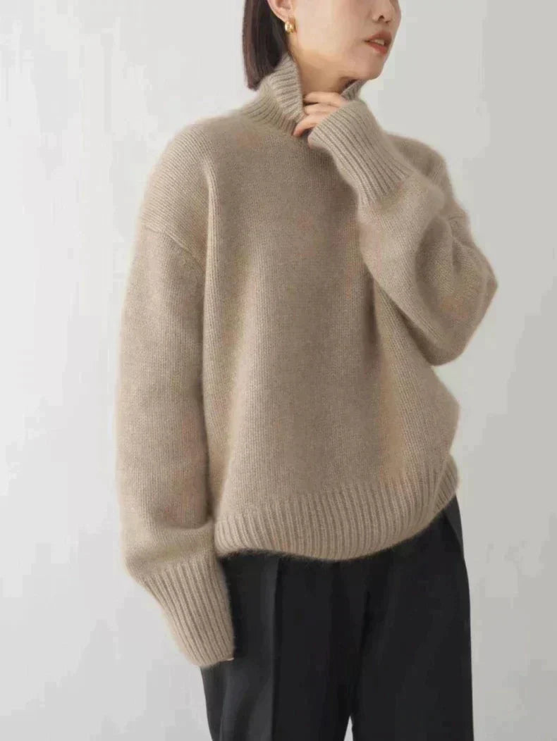 Women's Oversized Turtleneck Sweater Relaxed Fit Long Sleeve Cosy Casual Wear