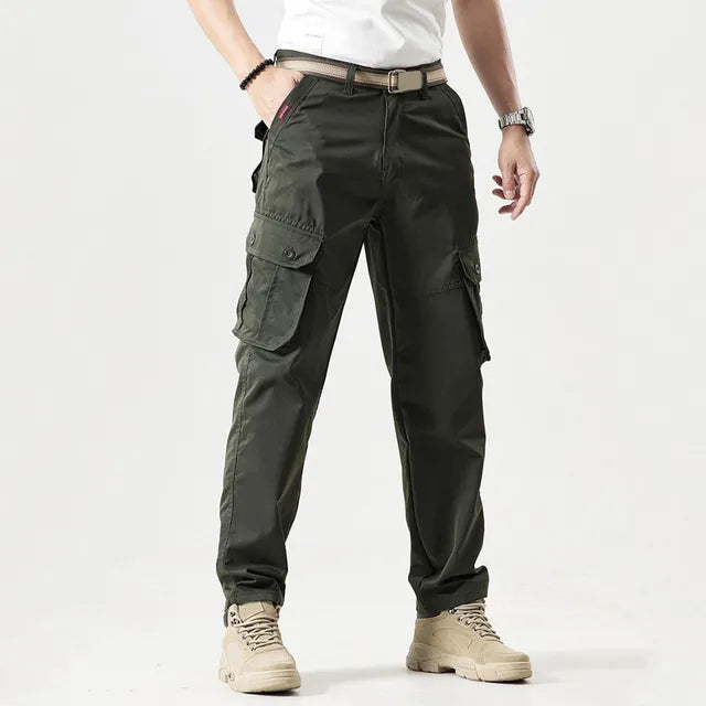 Men's Cargo Trousers Straight Leg Utility Style Versatile Everyday Wear