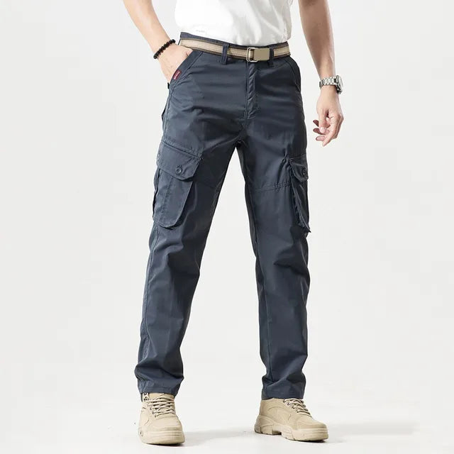 Men's Cargo Trousers Straight Leg Utility Style Versatile Everyday Wear