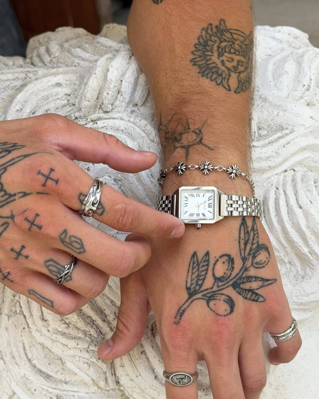 Men's Bracelet Stylish Cross Design Adjustable Everyday Accessory