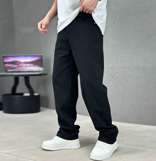 Men's Straight Leg Pants Classic Fit Versatile Everyday Casual Style