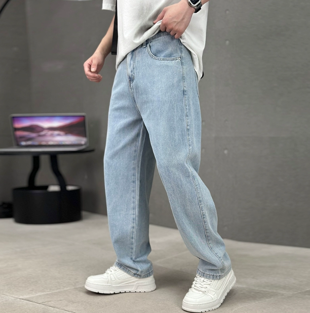 Men's Straight Leg Pants Classic Fit Versatile Everyday Casual Style