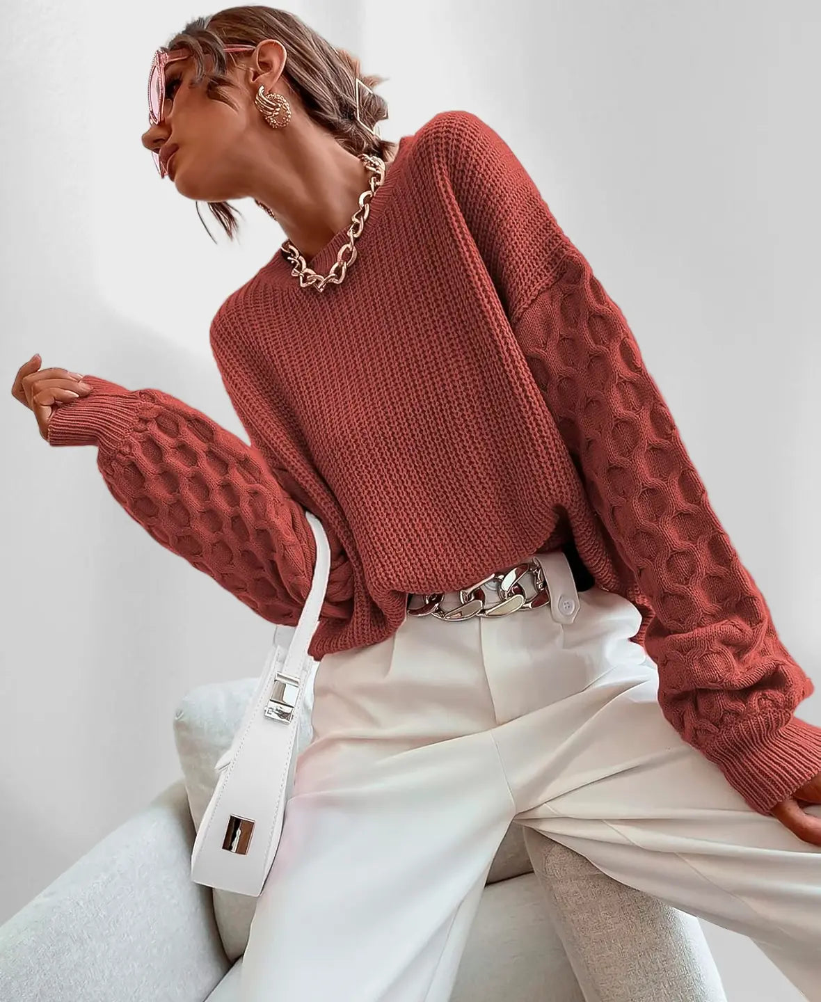 Women's Casual Spring Sweater Lightweight Knit Relaxed Fit Everyday Layering