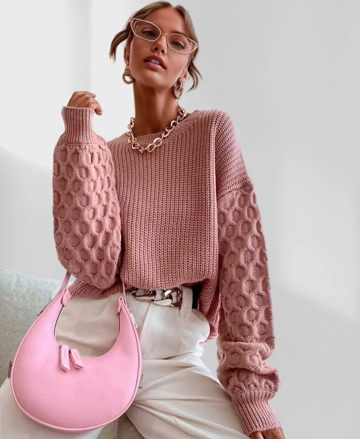 Women's Casual Spring Sweater Lightweight Knit Relaxed Fit Everyday Layering