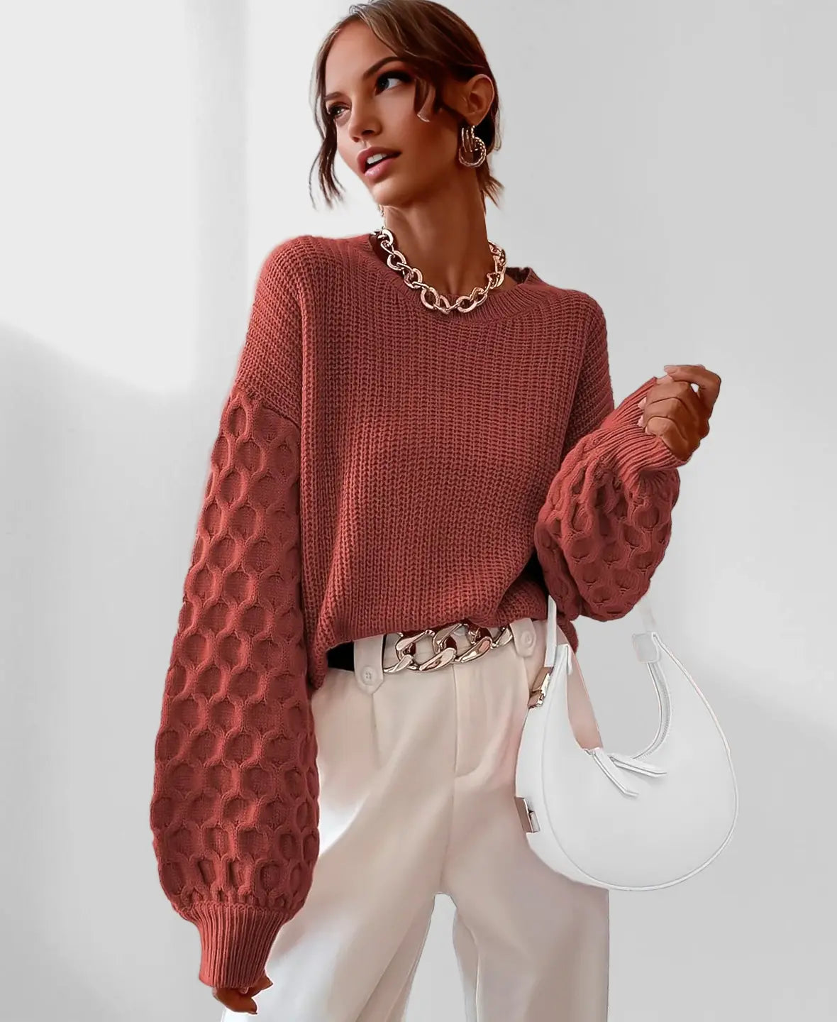 Women's Casual Spring Sweater Lightweight Knit Relaxed Fit Everyday Layering