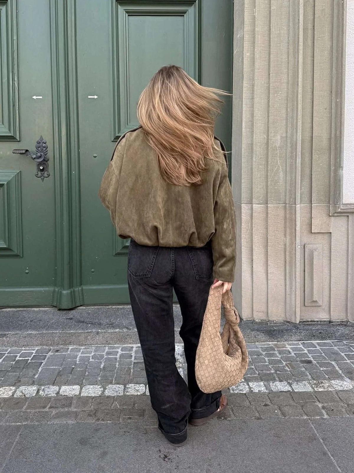 Women's Bomber Jacket Collared Design Relaxed Fit Casual Everyday Wear