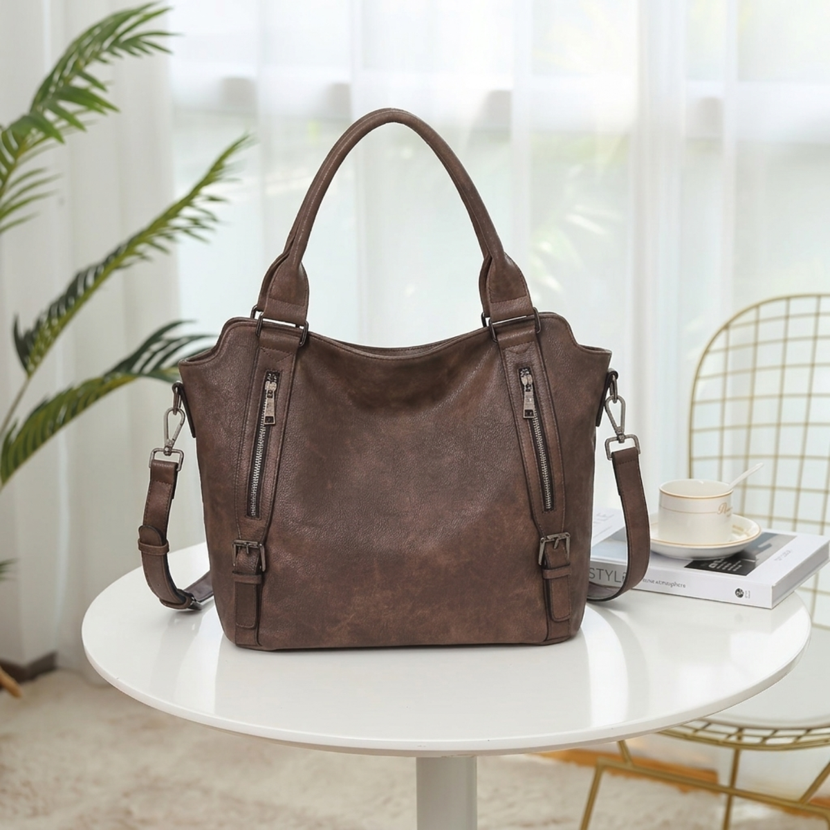 Women's Stylish Shoulder Tote Bag Versatile Everyday Carry Spacious Chic