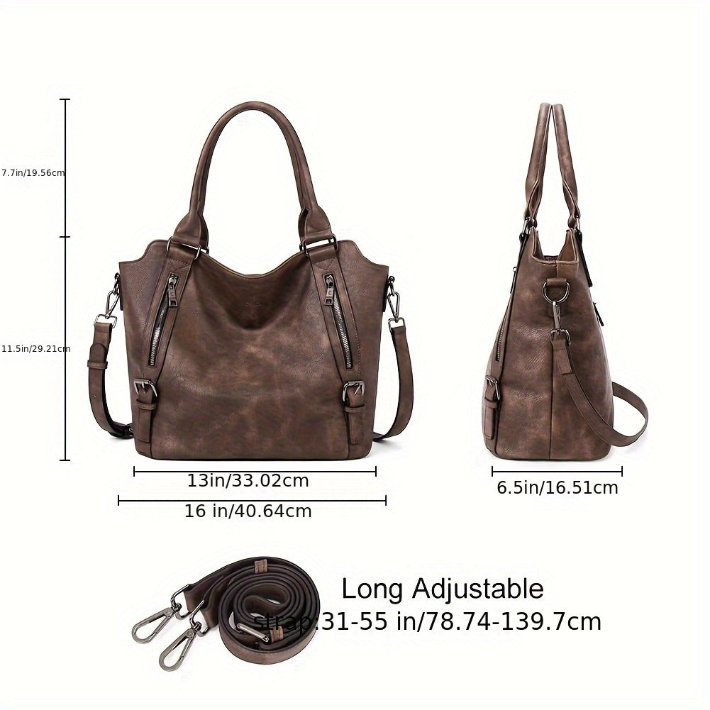Women's Stylish Shoulder Tote Bag Versatile Everyday Carry Spacious Chic