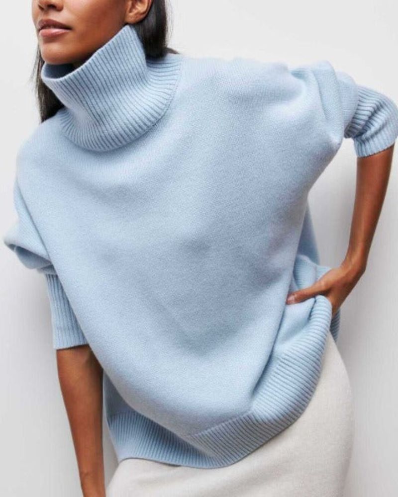 Women's Oversized Turtleneck Sweater Relaxed Fit Long Sleeve Cosy Casual Everyday
