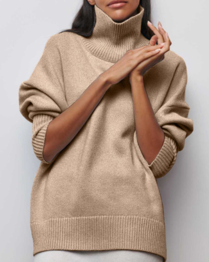 Women's Oversized Turtleneck Sweater Relaxed Fit Long Sleeve Cosy Casual Everyday