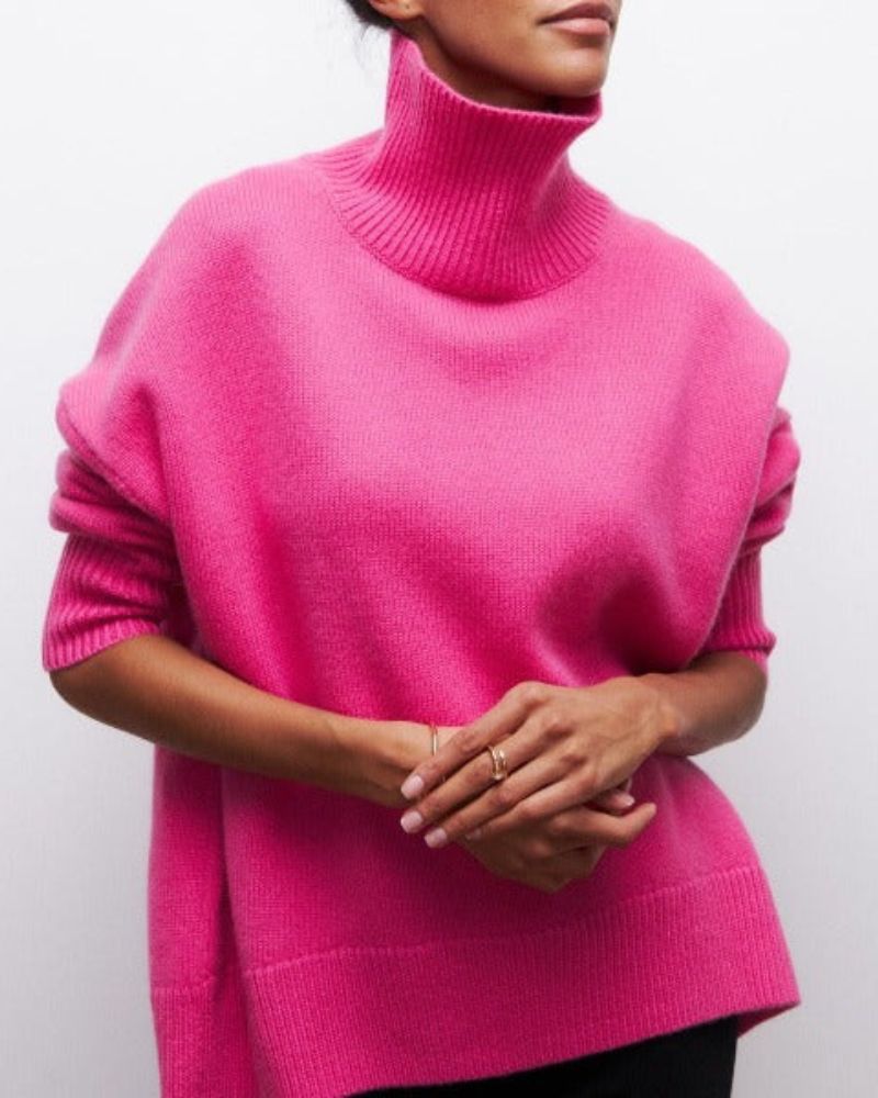 Women's Oversized Turtleneck Sweater Relaxed Fit Long Sleeve Cosy Casual Everyday