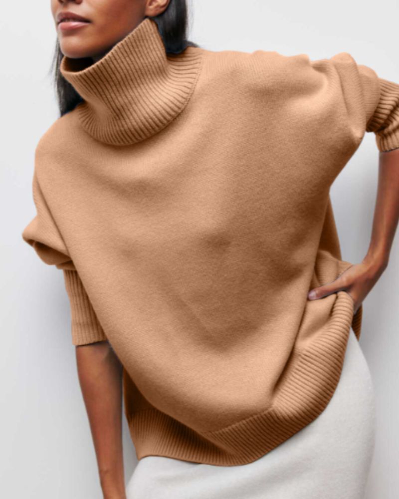 Women's Oversized Turtleneck Sweater Relaxed Fit Long Sleeve Cosy Casual Everyday