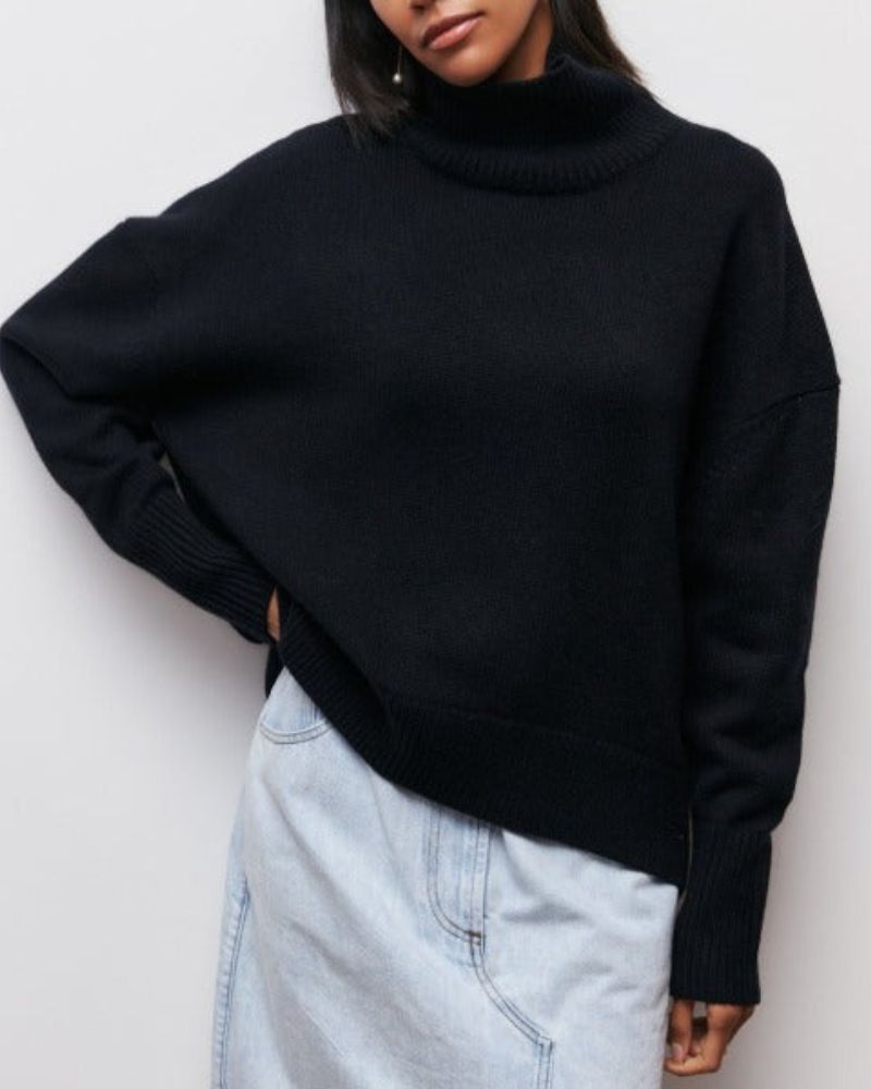 Women's Oversized Turtleneck Sweater Relaxed Fit Long Sleeve Cosy Casual Everyday