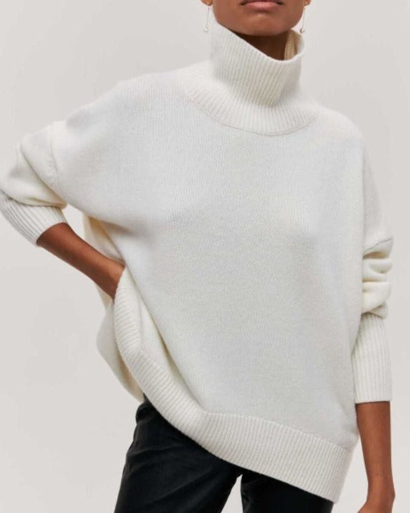 Women's Oversized Turtleneck Sweater Relaxed Fit Long Sleeve Cosy Casual Everyday