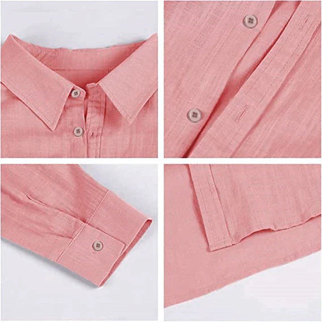 Men's Casual Long-Sleeve Shirt Point Collar Relaxed Fit Everyday Style