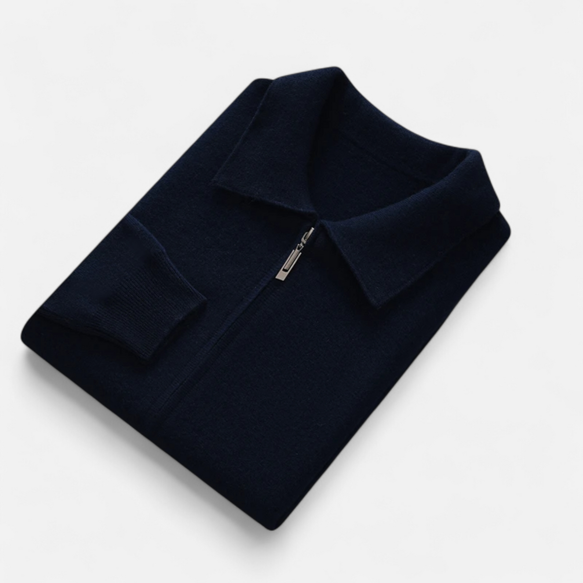 Men's Zip-Up Sweater Casual Fit Long Sleeve Classic Style Everyday Wear