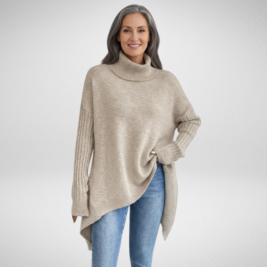 Women's Oversized Turtleneck Sweater Relaxed Fit Long Sleeve Cosy Casual Winter