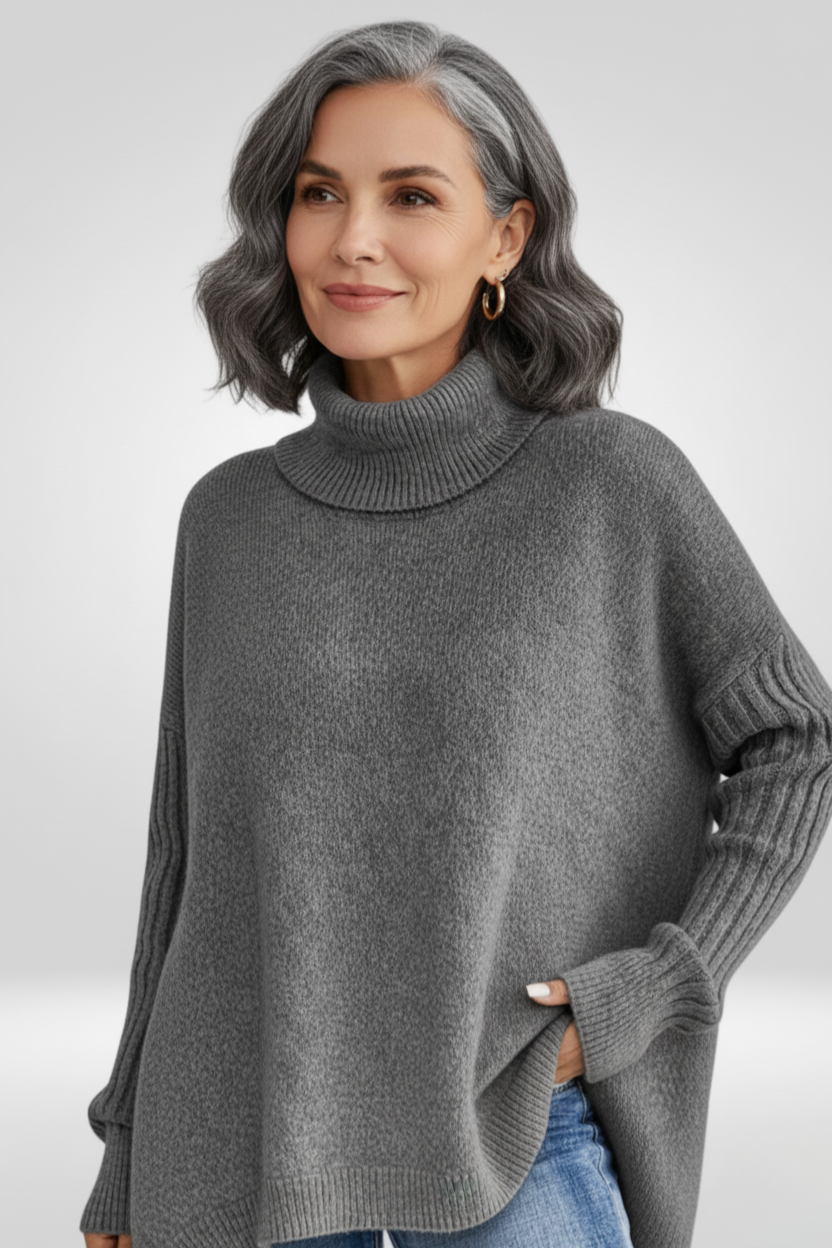 Women's Oversized Turtleneck Sweater Relaxed Fit Long Sleeve Cosy Casual Winter