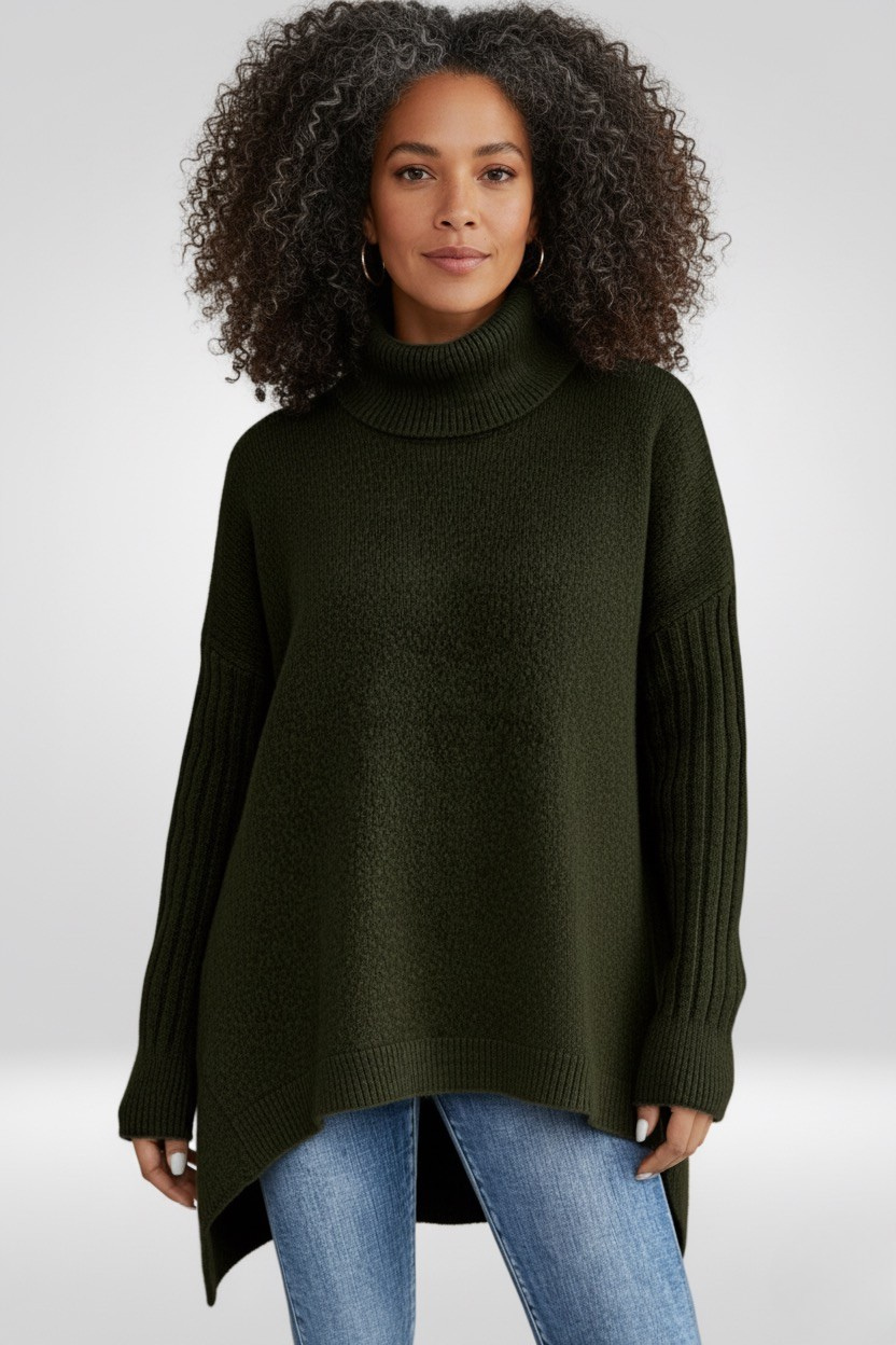 Women's Oversized Turtleneck Sweater Relaxed Fit Long Sleeve Cosy Casual Winter