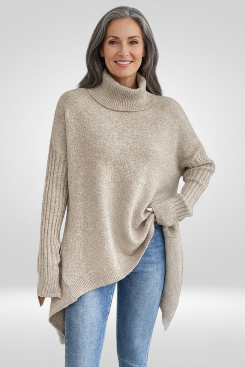 Women's Oversized Turtleneck Sweater Relaxed Fit Long Sleeve Cosy Casual Winter