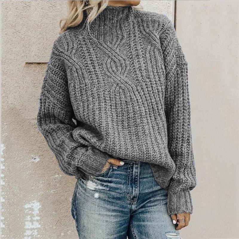 Women's Cable-Knit Pullover Sweater Cosy Relaxed Fit Long Sleeve Casual Everyday
