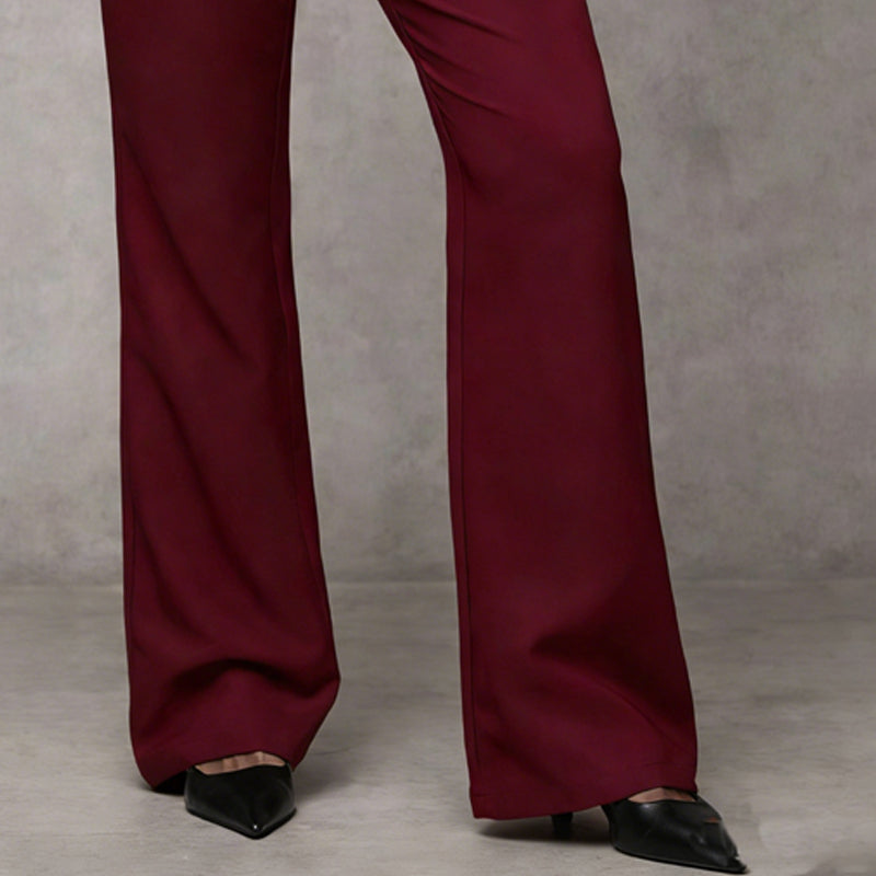 Women's High Waist Wide Leg Trousers Flared Fit Stylish Casual Everyday