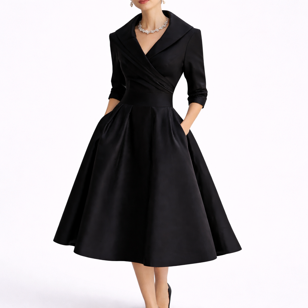 Women's Midi Dress Elegant Fitted Sleeveless V-Neck Occasion Chic