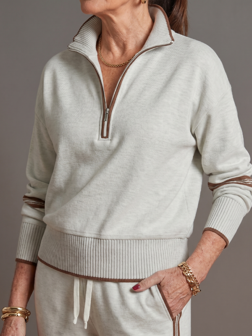 Women's Knit Lounge Set Half Zip Top and Wide Leg Pants

Women's Cosy Lounge Set Half Zip Top Relaxed Fit Wide Leg Pants