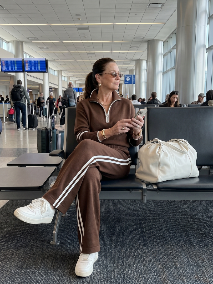 Women's Knit Lounge Set Half Zip Top and Wide Leg Pants

Women's Cosy Lounge Set Half Zip Top Relaxed Fit Wide Leg Pants