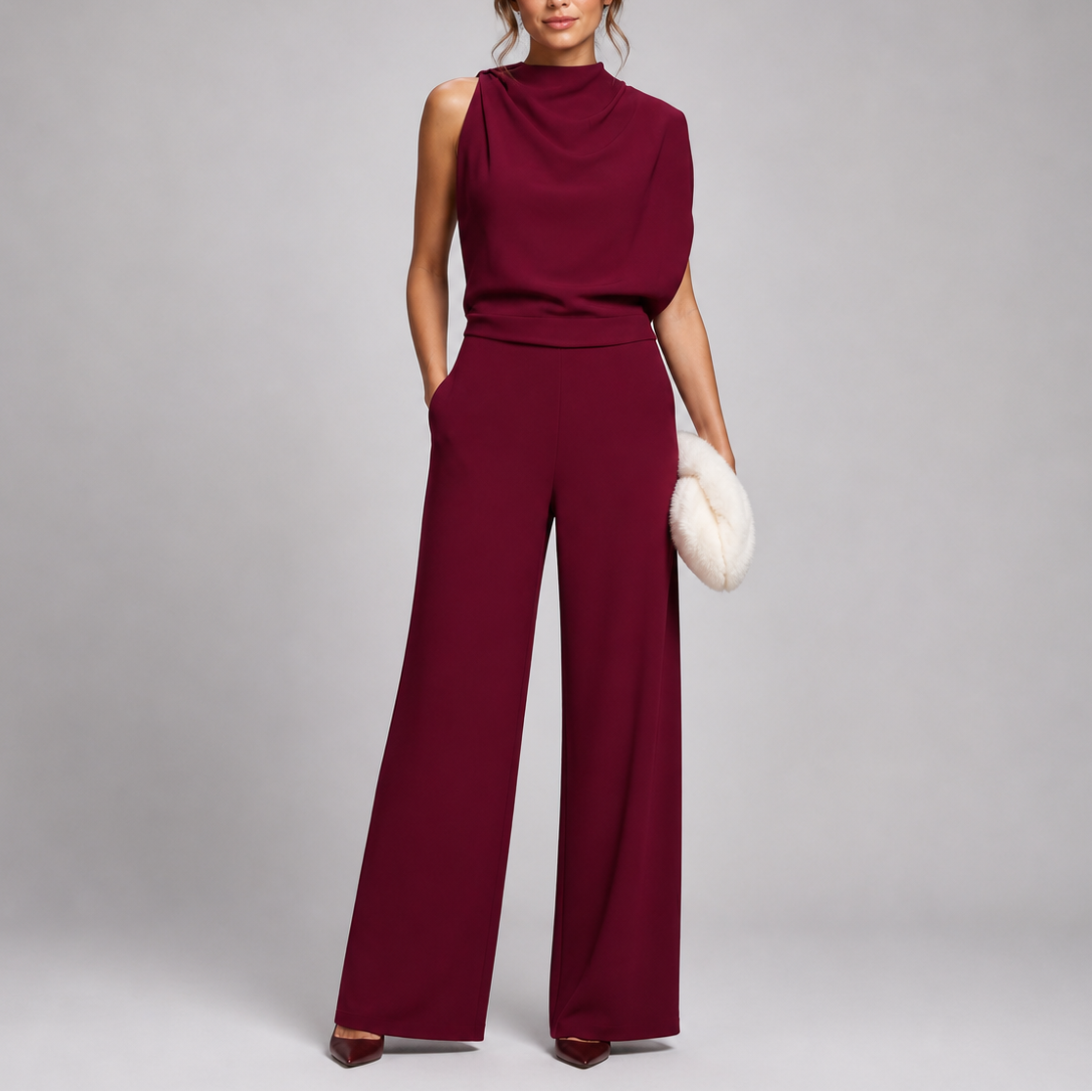 Women's Sleeveless Jumpsuit Wide-Leg Design Casual Stylish Everyday