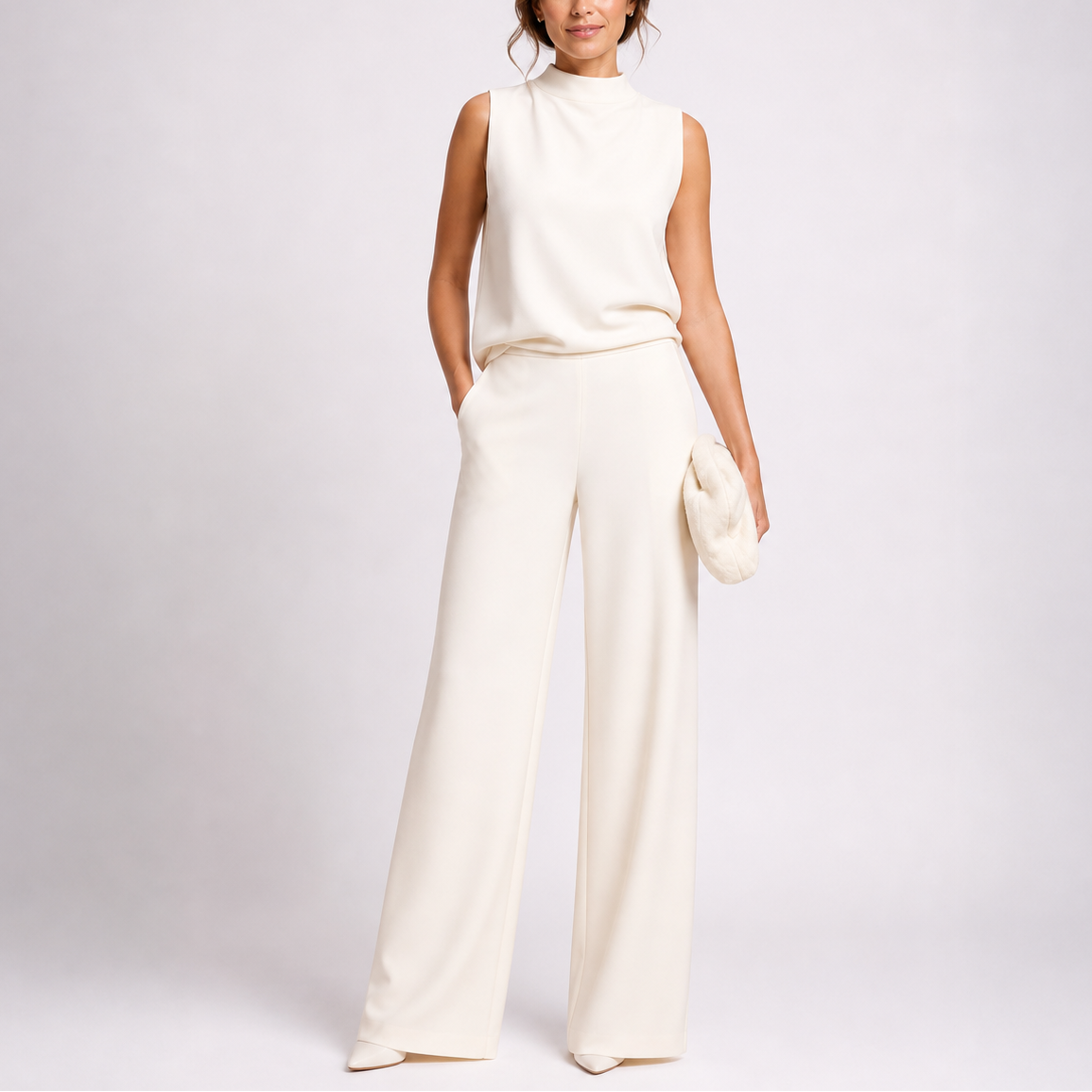 Women's Sleeveless Jumpsuit Wide-Leg Design Casual Stylish Everyday