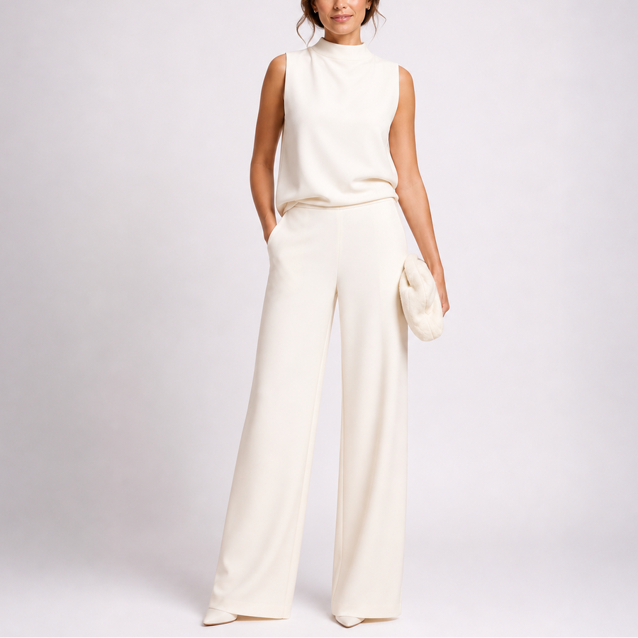 Women's Sleeveless Jumpsuit Wide-Leg Design Casual Stylish Everyday