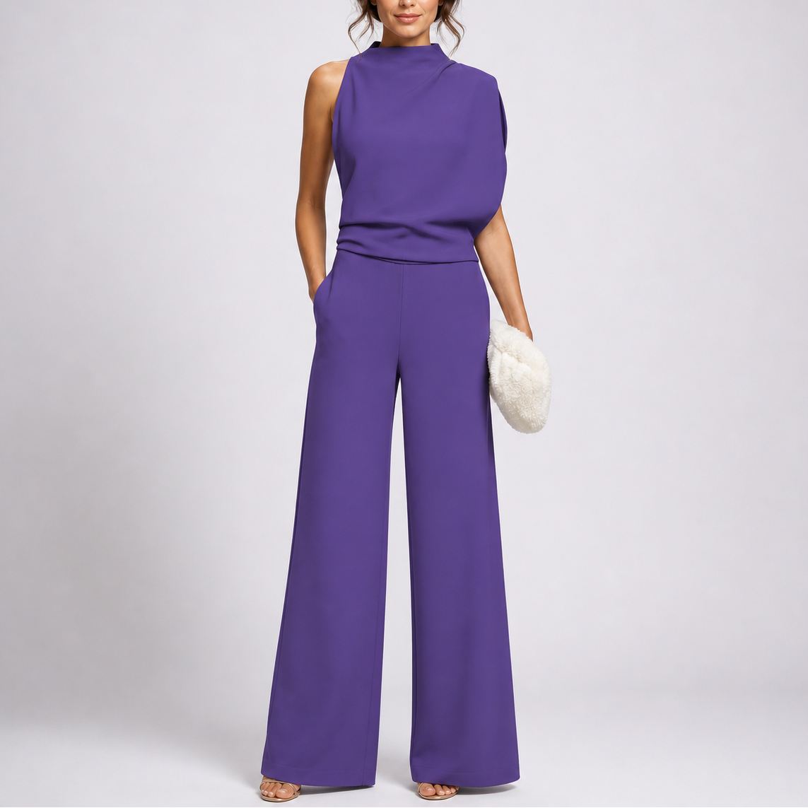 Women's Sleeveless Jumpsuit Wide-Leg Design Casual Stylish Everyday
